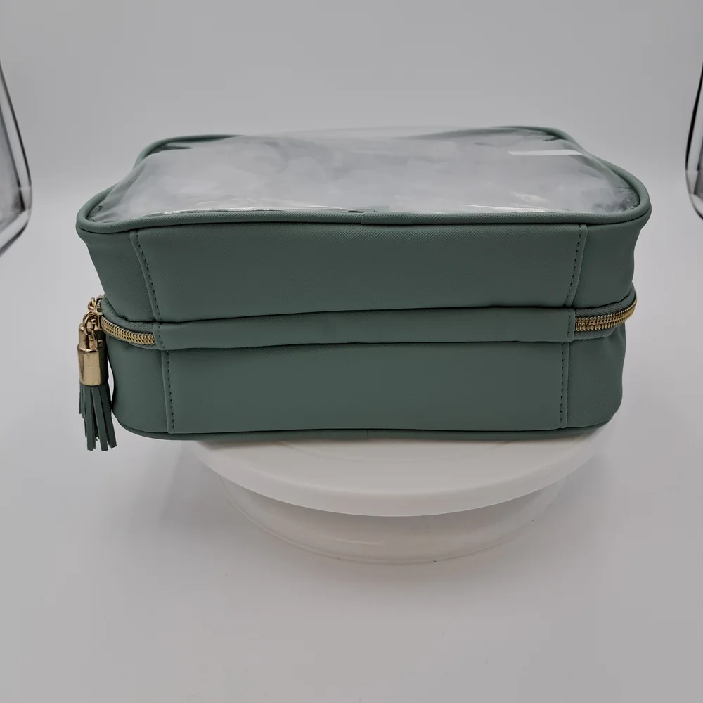 Tartan & Twine Elegant Light Green Cosmetic Travel‎ Case